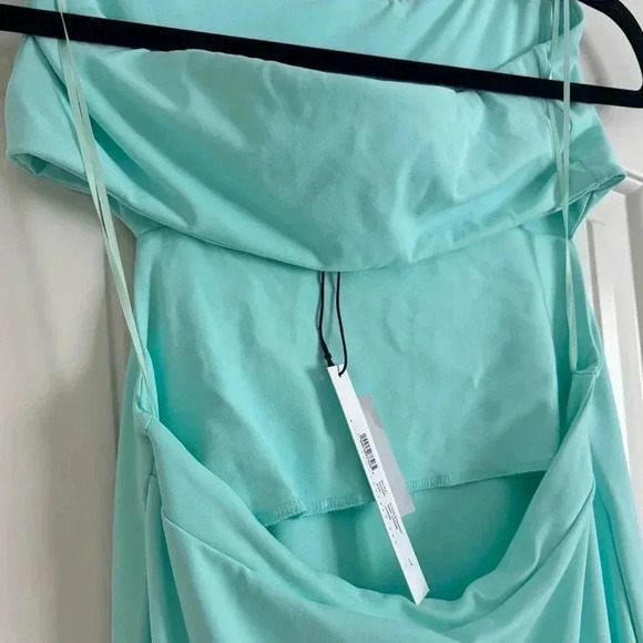 NWT Revolve Susana Monaco Strapless Tube Open Back Long Maxi Dress Mint Creme - Picture 12 of 16